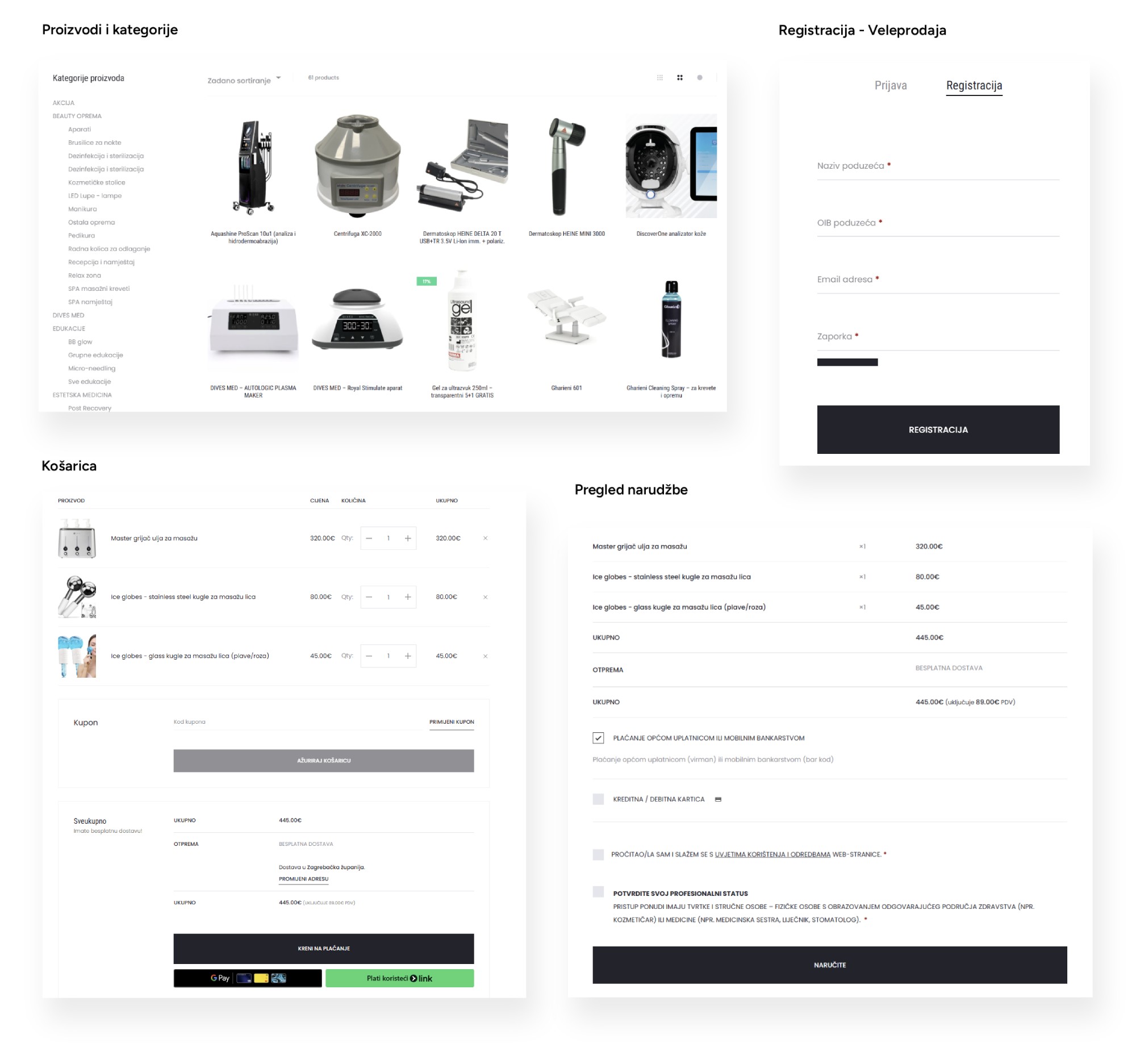 UX Elementi web trgovine starmedico.shop