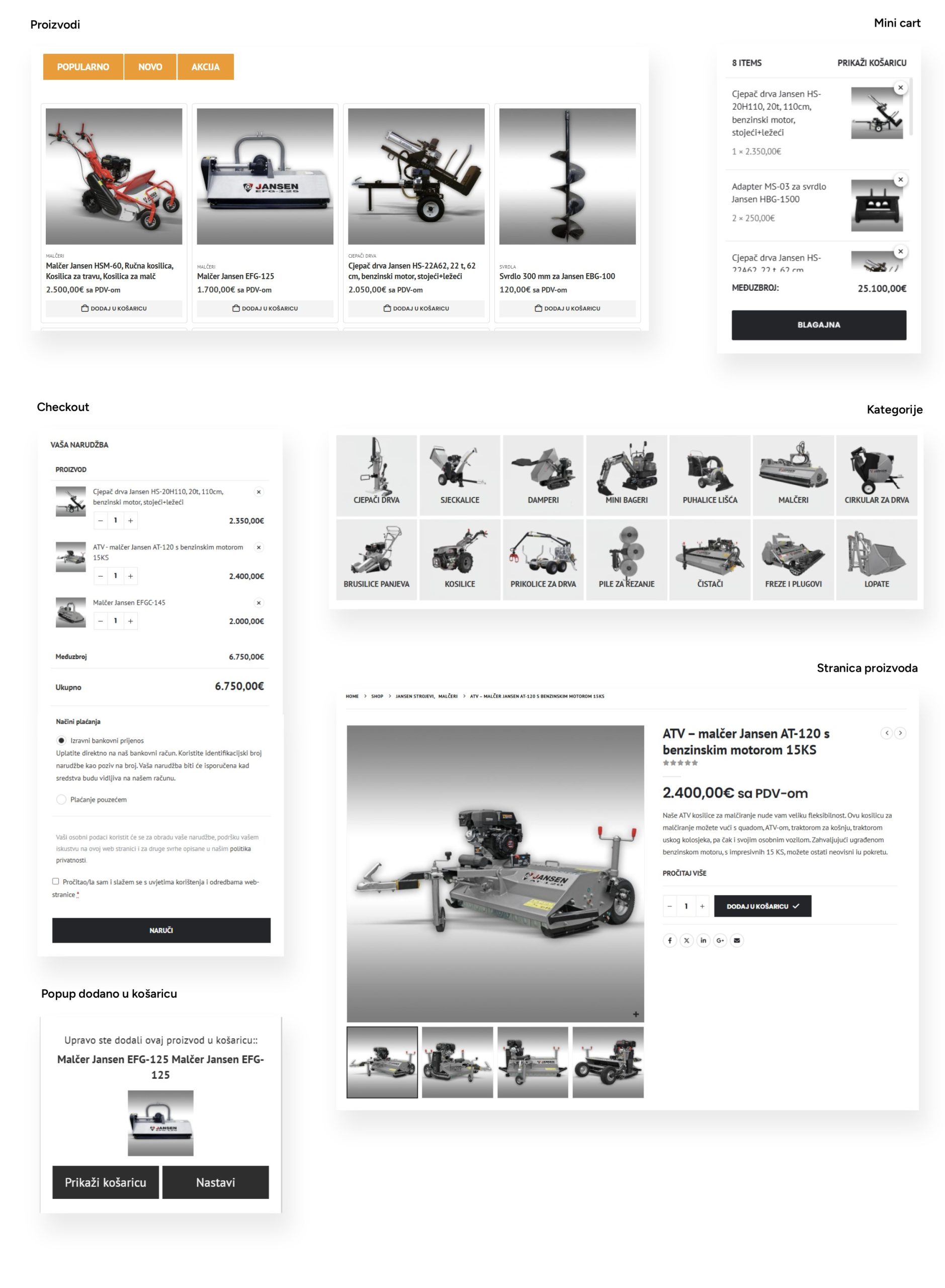 UX Elementi web trgovine topmaxagro.hr
